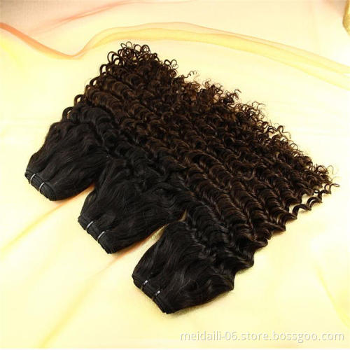 Raw indian hair wholesale price sew in deep curly human hair weave bundles ombre color hair extensions